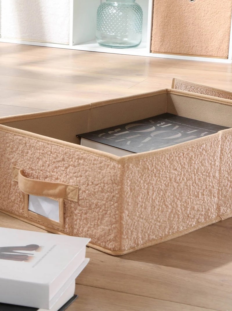 Almacenaje con tapa de punto de rizo BEIGE - Kiabi