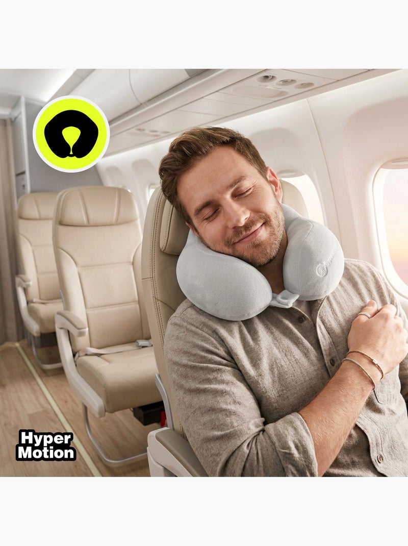 Almohada cervical hypermotion para viajes con soporte ergonómico de 360° Gris - Kiabi