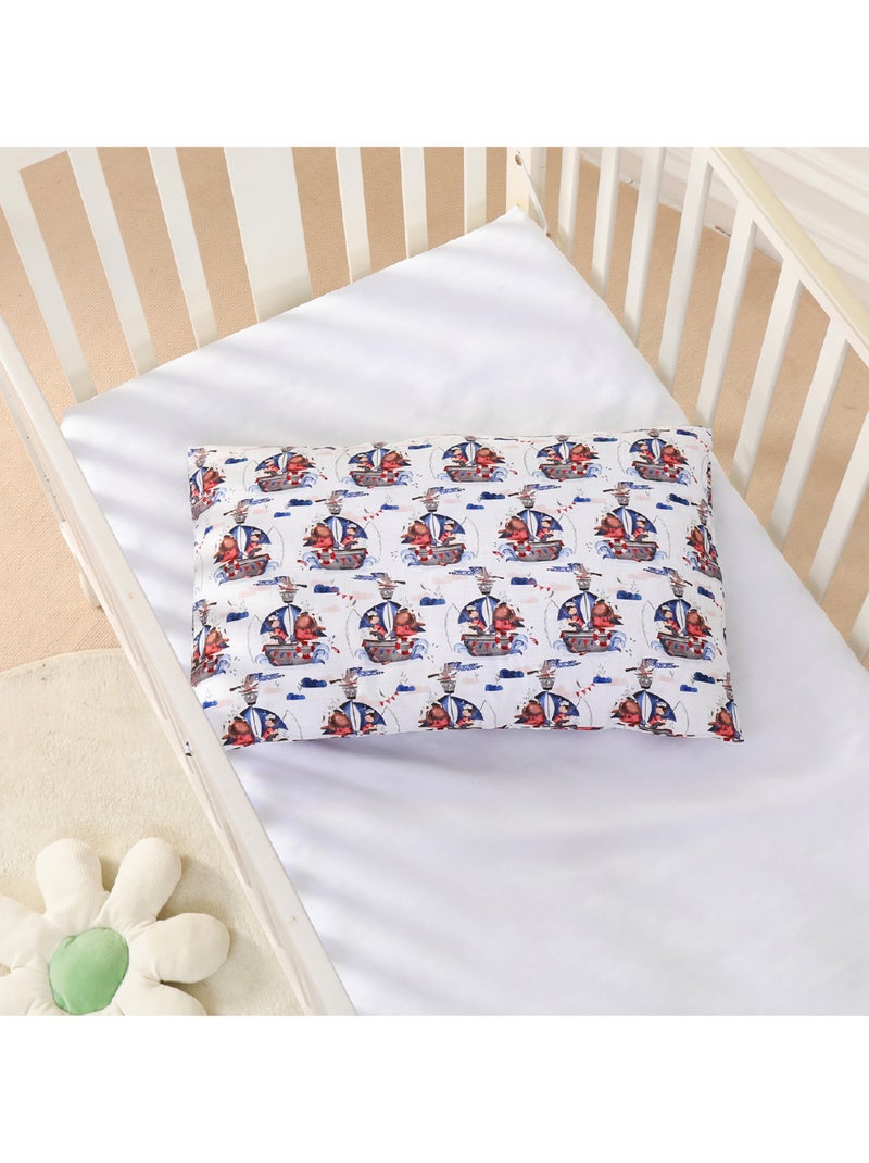 Almohada con funda incluida - Algod?n OEKO-TEX | SUPERBE BEBE Blanco Azul - Kiabi