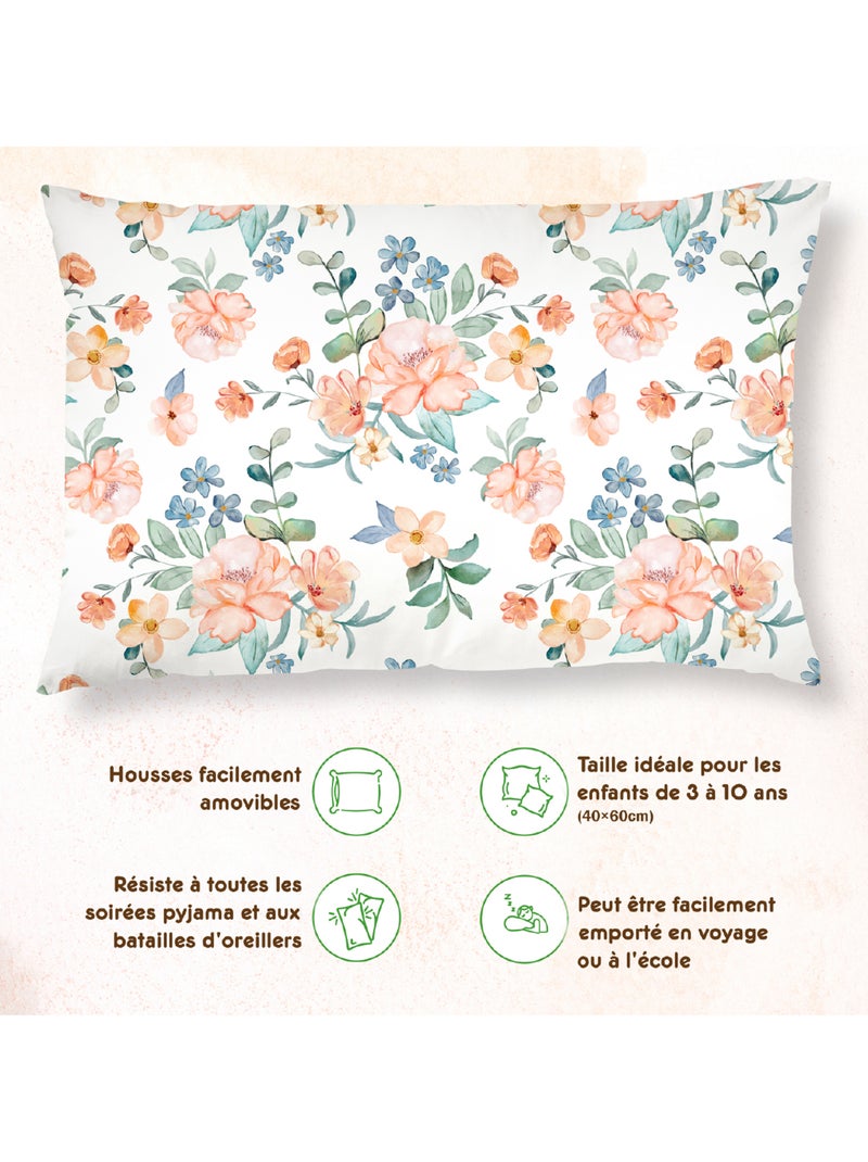 Almohada con funda incluida - Algod?n OEKO-TEX | SUPERBE BEBE Blanco Rosa Azul - Kiabi