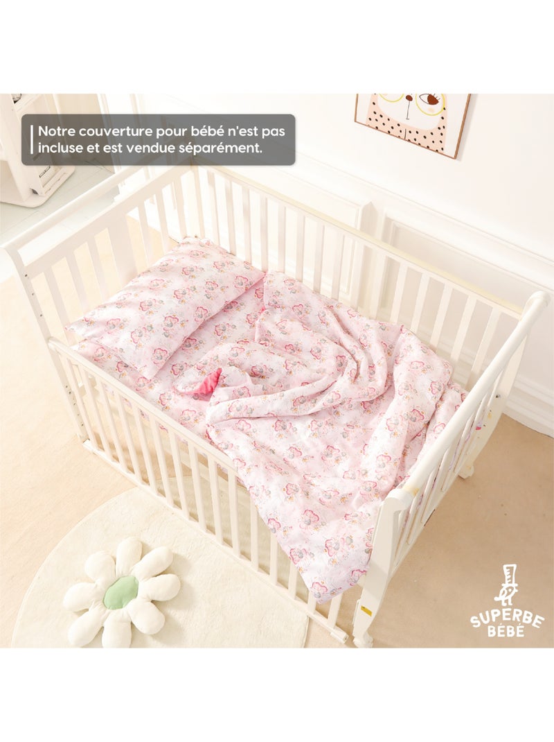 Almohada con funda incluida - Algod?n OEKO-TEX | SUPERBE BEBE Blanco Rosa - Kiabi