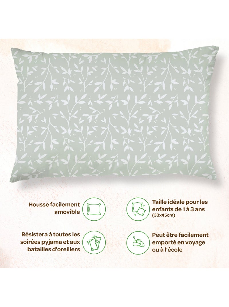 Almohada con funda incluida - Algod?n OEKO-TEX | SUPERBE BEBE Blanco Verde - Kiabi