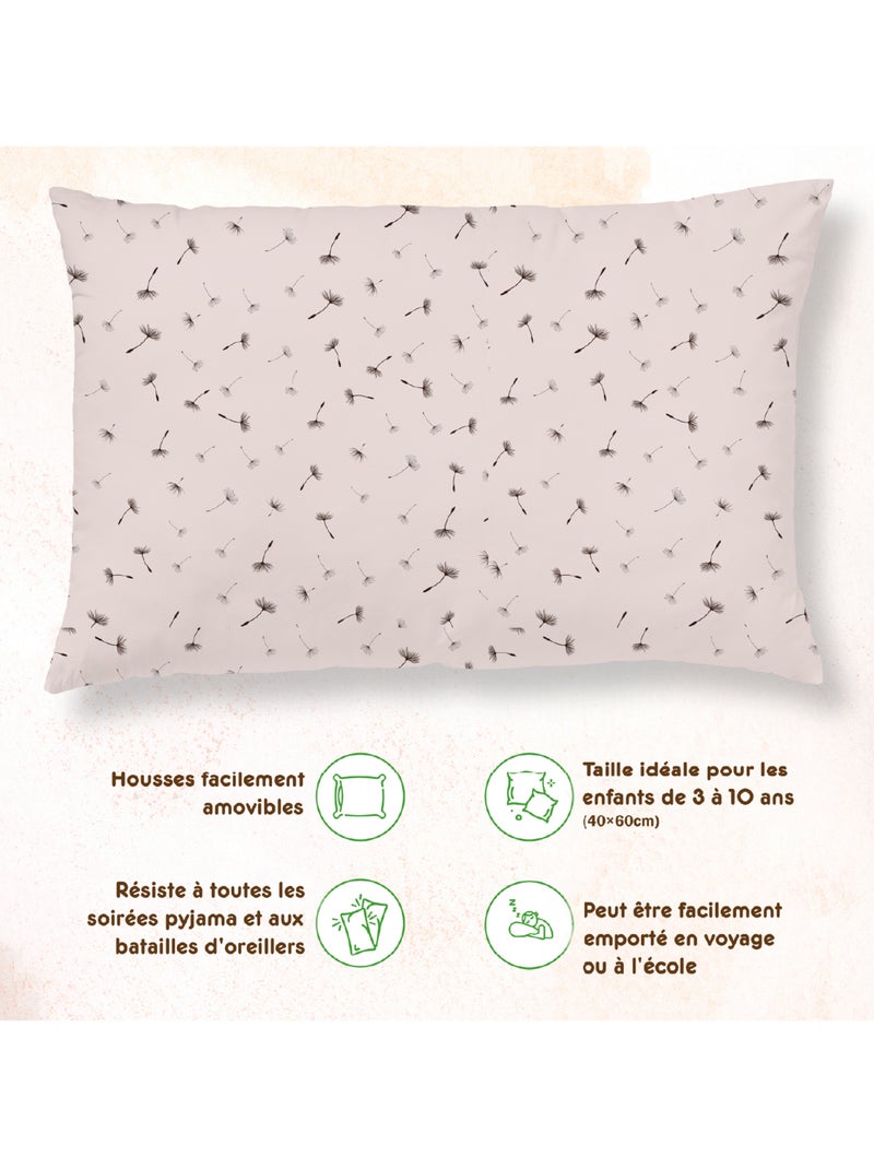 Almohada con funda incluida - Algodón OEKO-TEX | SUPERBE BEBE Azul burdeos Blanco - Kiabi