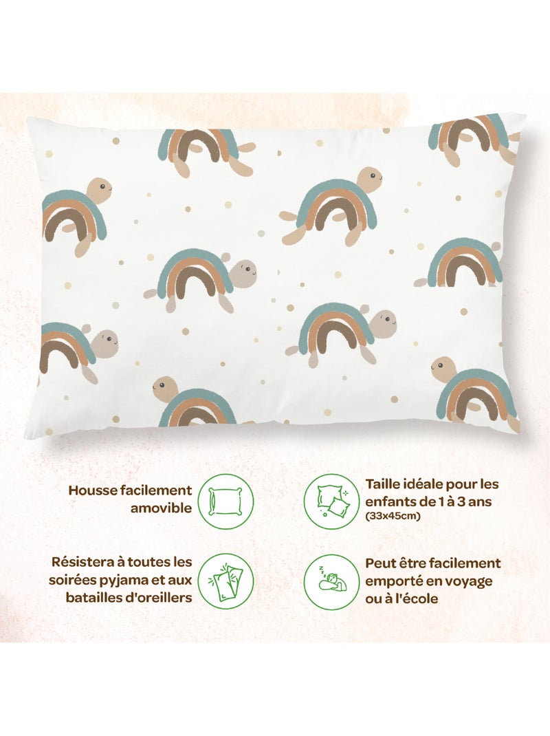 Almohada con funda incluida - Algodón OEKO-TEX | SUPERBE BEBE Azul petróleo - Kiabi