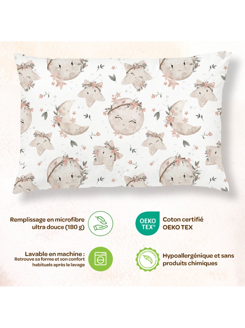 Almohada con funda incluida - Algodón OEKO-TEX | SUPERBE BEBE Blanco - Kiabi