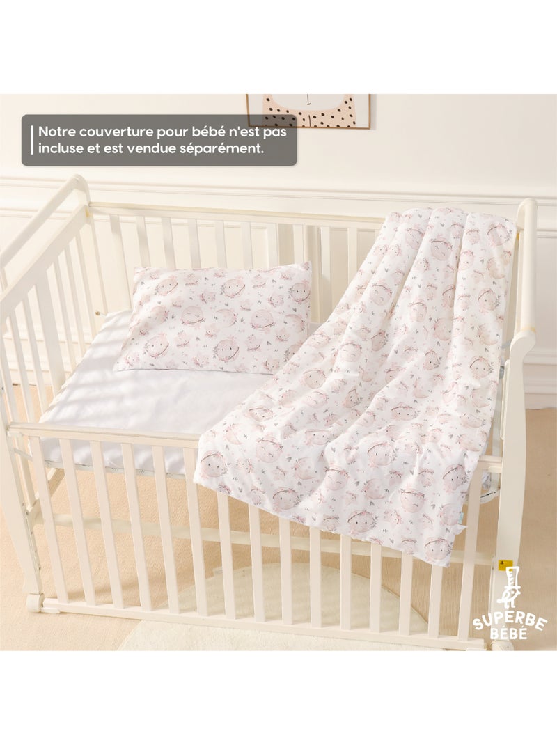 Almohada con funda incluida - Algodón OEKO-TEX | SUPERBE BEBE Blanco - Kiabi