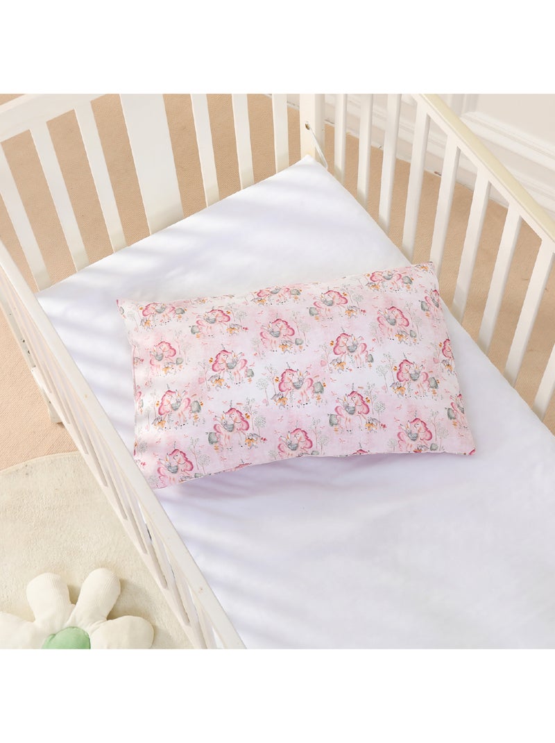 Almohada con funda incluida - Algodón OEKO-TEX | SUPERBE BEBE Blanco Rosa - Kiabi