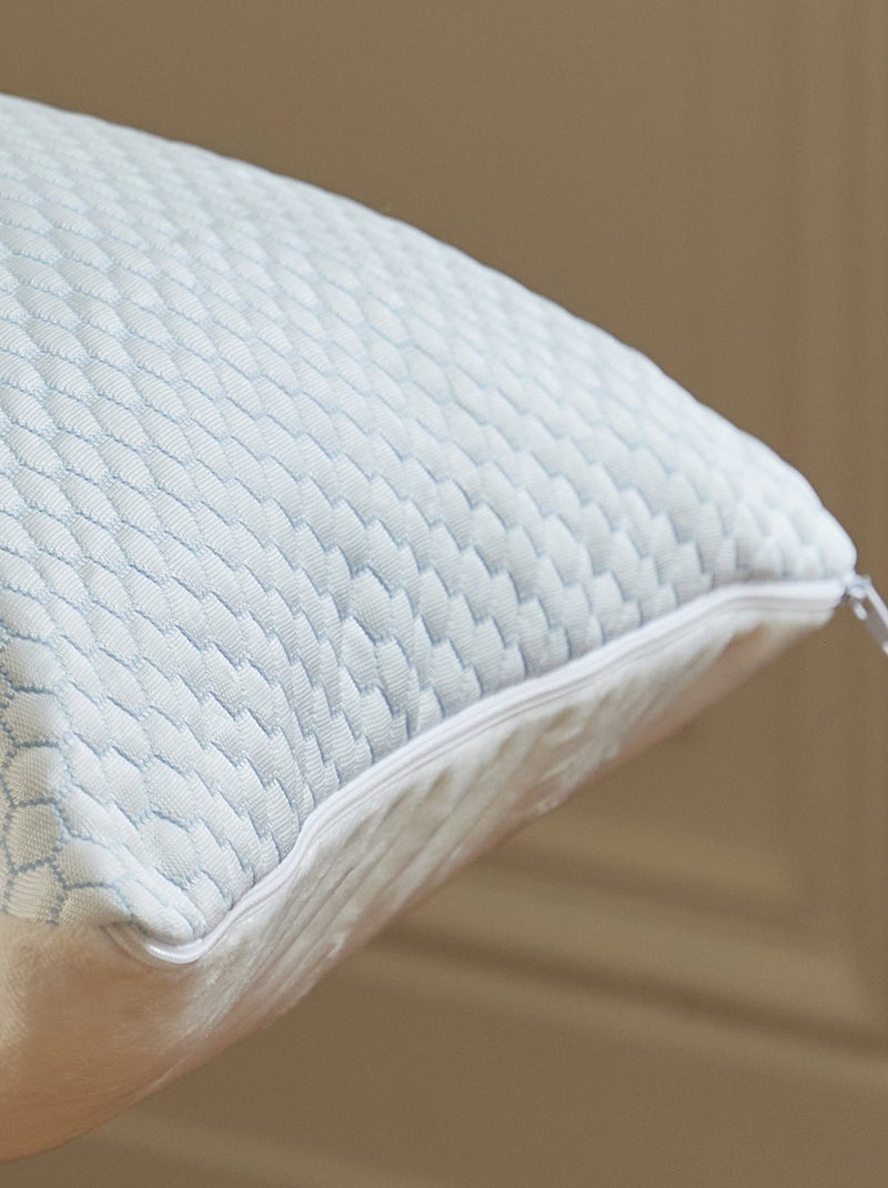 Almohada de doble cara con memoria viscoelástica Blanco - Kiabi