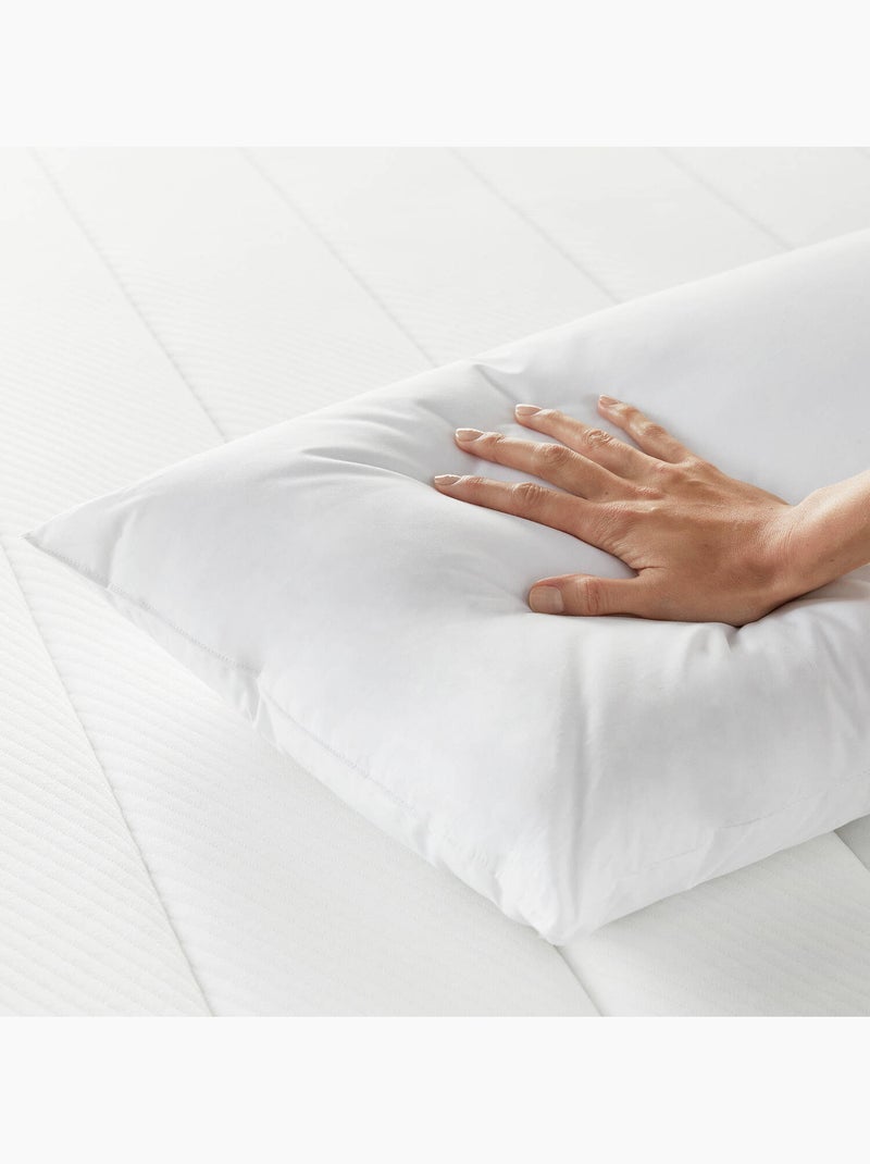 Almohada de Fibra- Tacto Gel - Dormir de lado - Firmeza Media-Alta Blanco - Kiabi