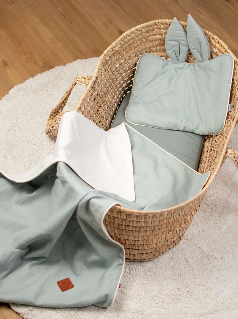Almohada de lino extraplana conejo | SEVIRA KIDS Verde agua - Kiabi