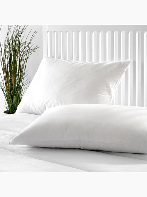 Almohada de Plumón - Firmeza Baja -Funda de Algodón - Kiabi