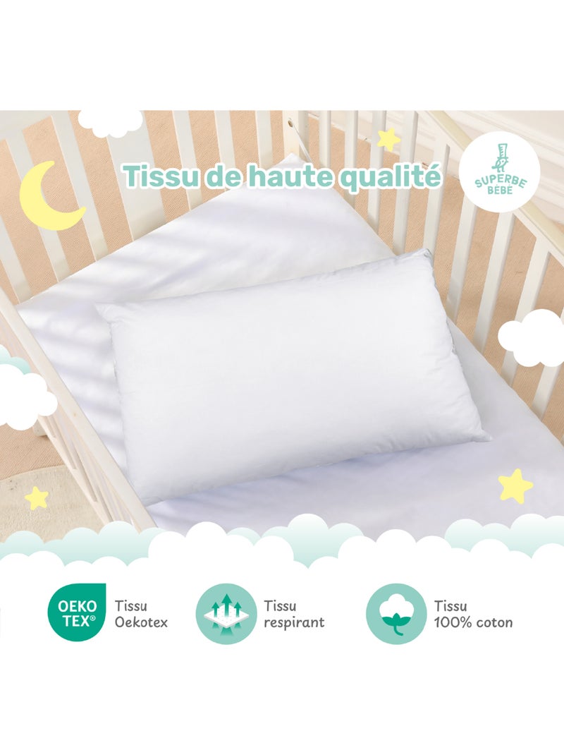 Almohada infantil 40 x 60 | SUPERBE BEBE Blanco - Kiabi