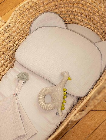 Almohada para bebé plana y reversible de algodón - SEVIRA KIDS