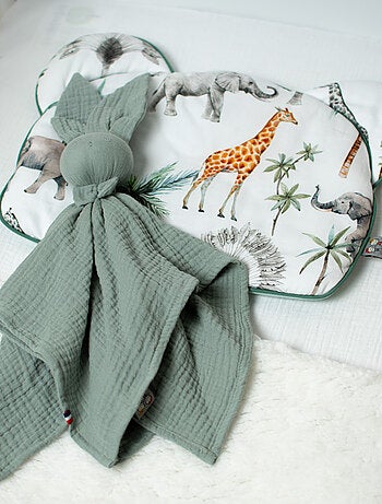 Almohada para bebé plana y reversible de algodón - SEVIRA KIDS