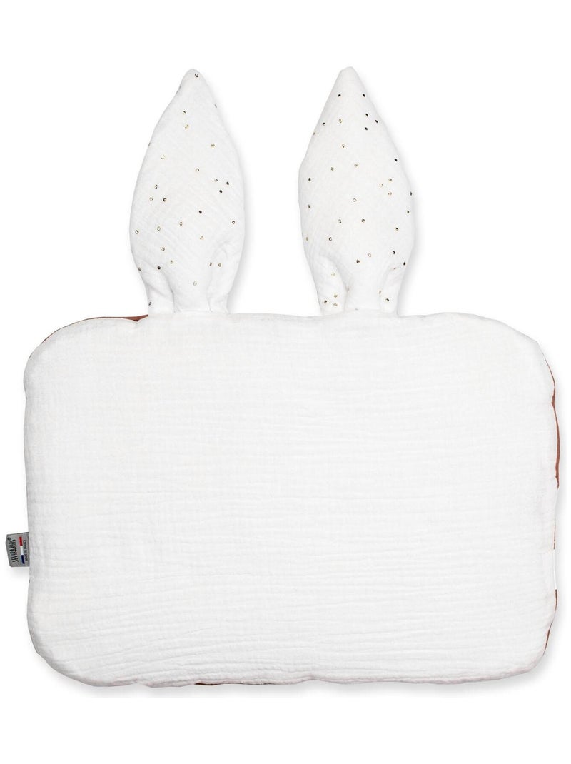Almohada para bebé plana y reversible de algodón | SEVIRA KIDS Blanco dorado - Kiabi
