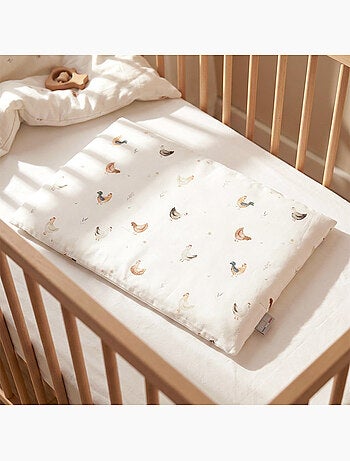 Almohada para bebé plana y reversible de algodón | SEVIRA KIDS