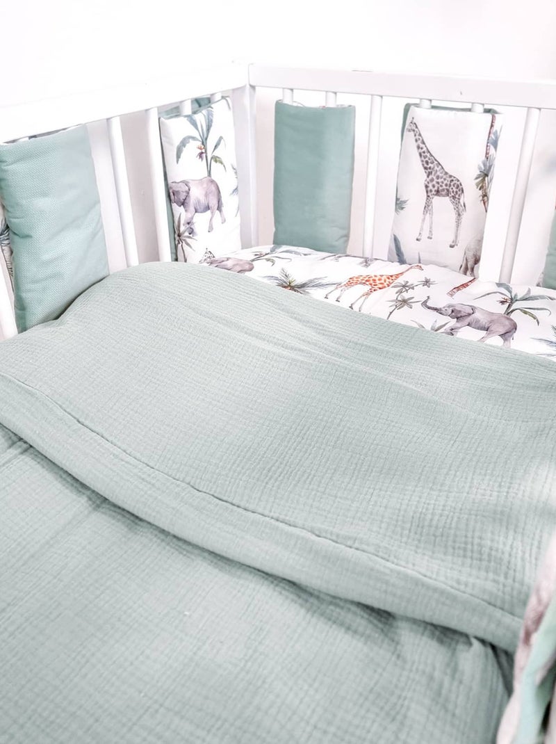 Almohada para bebé plana y reversible de algodón | SEVIRA KIDS Verde agua - Kiabi