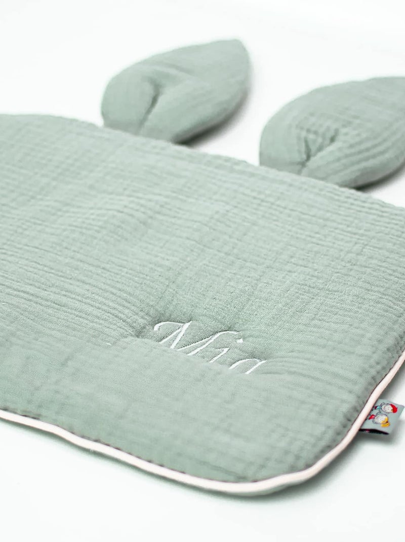 Almohada para bebé plana y reversible de algodón | SEVIRA KIDS Verde agua - Kiabi