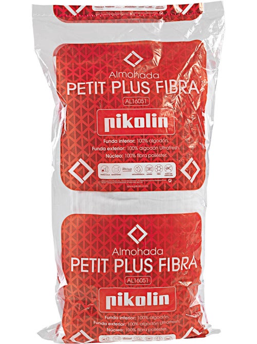 Almohada sde fibra PETIT PLUS Firmeza Baja Blanca - Kiabi