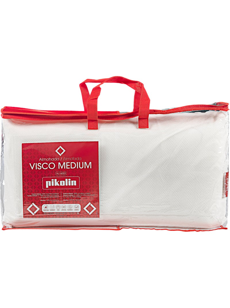 Almohada Visco Visco Medium Firmeza Media Transpirable Blanco - Kiabi