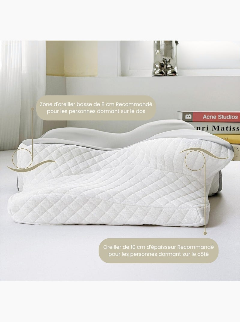 Almohadas de Poliéster Ergonomique à Mémoire de Forme PROMO LINGE Negro - Kiabi