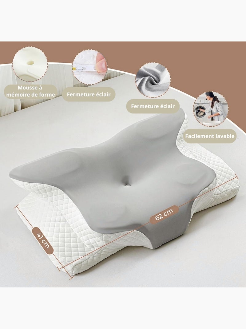 Almohadas de Poliéster Ergonomique à Mémoire de Forme PROMO LINGE Negro - Kiabi