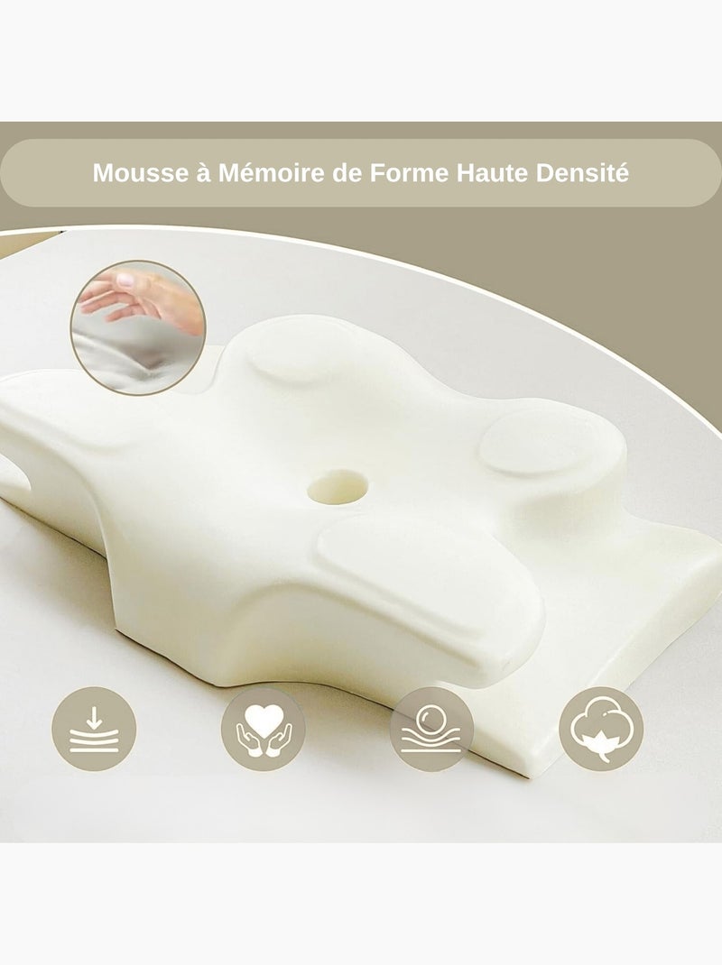 Almohadas de Poliéster Ergonomique à Mémoire de Forme PROMO LINGE Negro - Kiabi