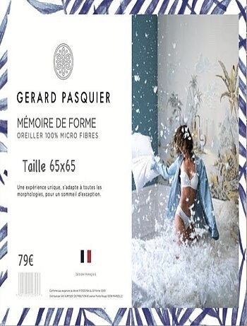 Almohadas de Poliéster Flocon Mémoire de Forme PROMO LINGE