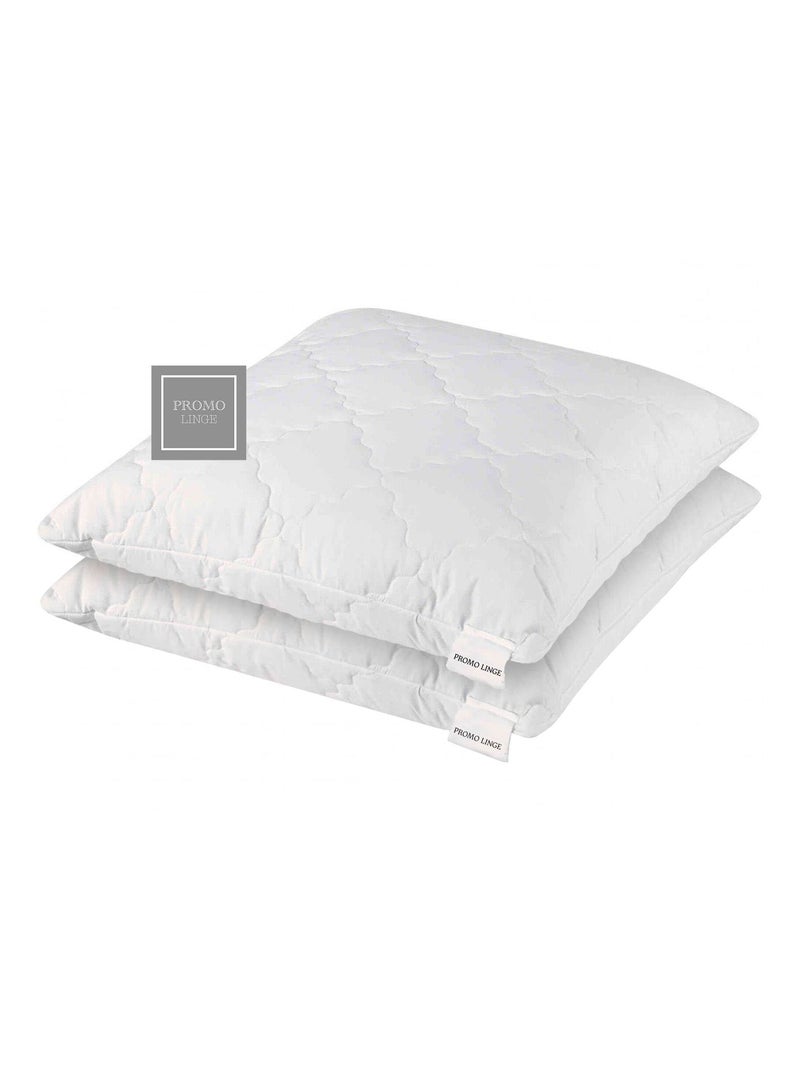 Almohadas de Poliéster Flocon Mémoire de Forme PROMO LINGE Blanco - Kiabi
