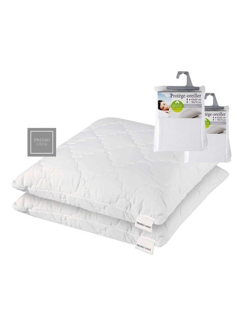 Almohadas de Poliéster Flocon Mémoire de Forme PROMO LINGE - Kiabi