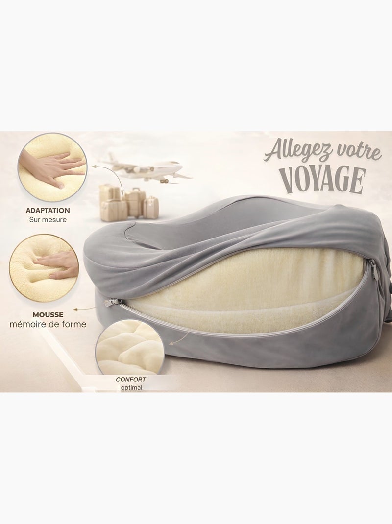Almohadas de poliéster voyage mémoire de forme promo linge Gris antracita - Kiabi