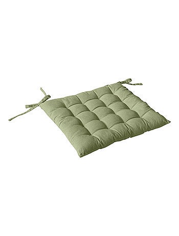 Almohadilla de silla acolchada con piquado de 16 puntos en algodón y lazos