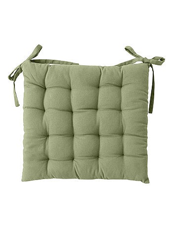 Almohadilla de silla acolchada con piquado de 16 puntos en algodón y lazos