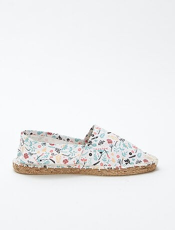 Alpargatas con estampado de flores