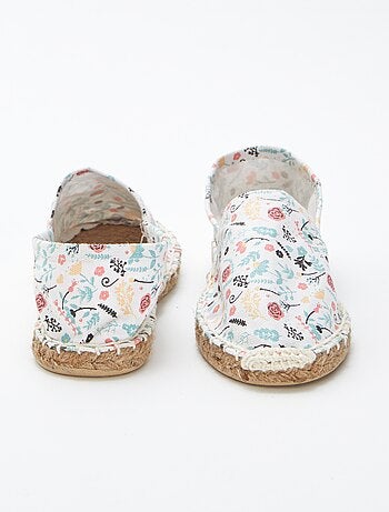 Alpargatas con estampado de flores