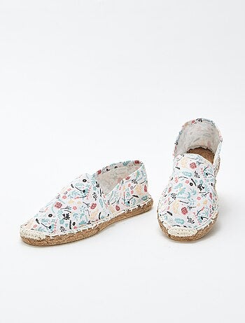 Alpargatas con estampado de flores