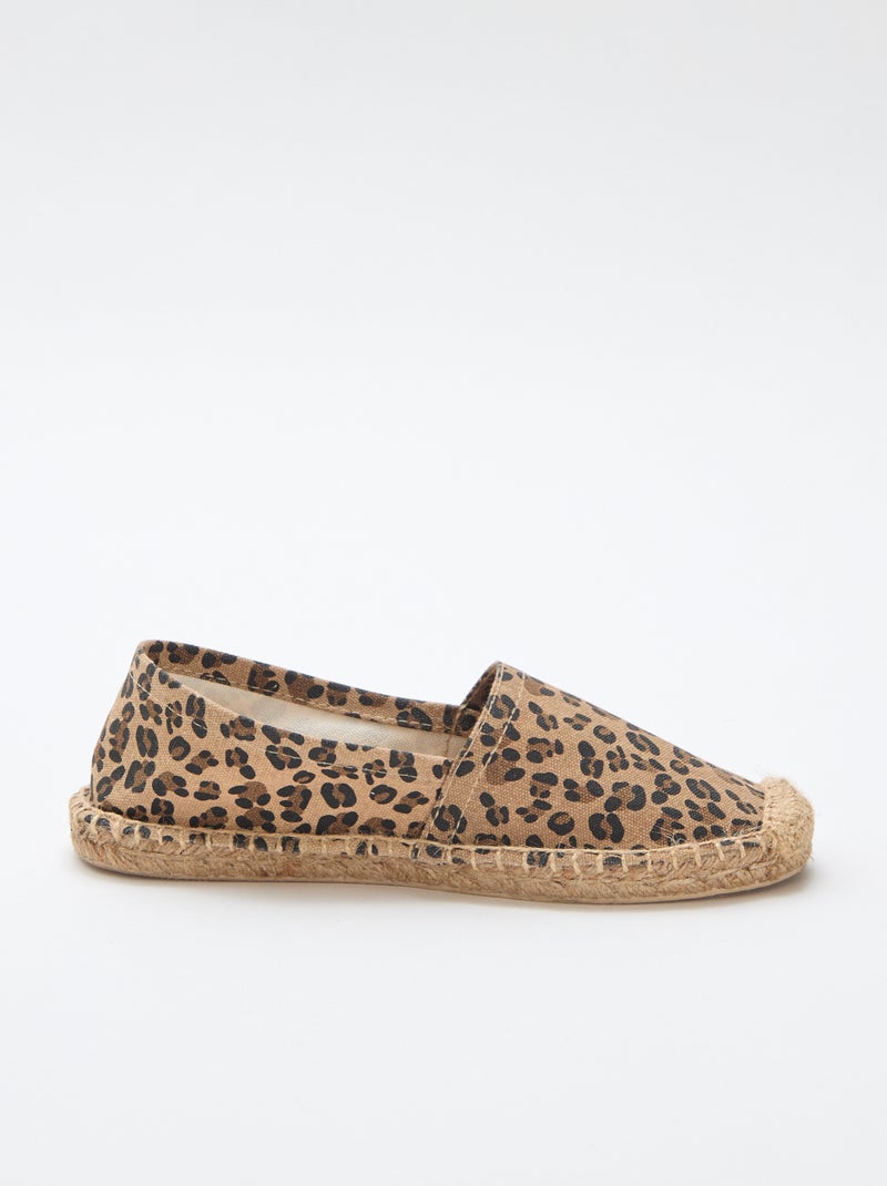 Alpargatas con estampado Marron - Kiabi