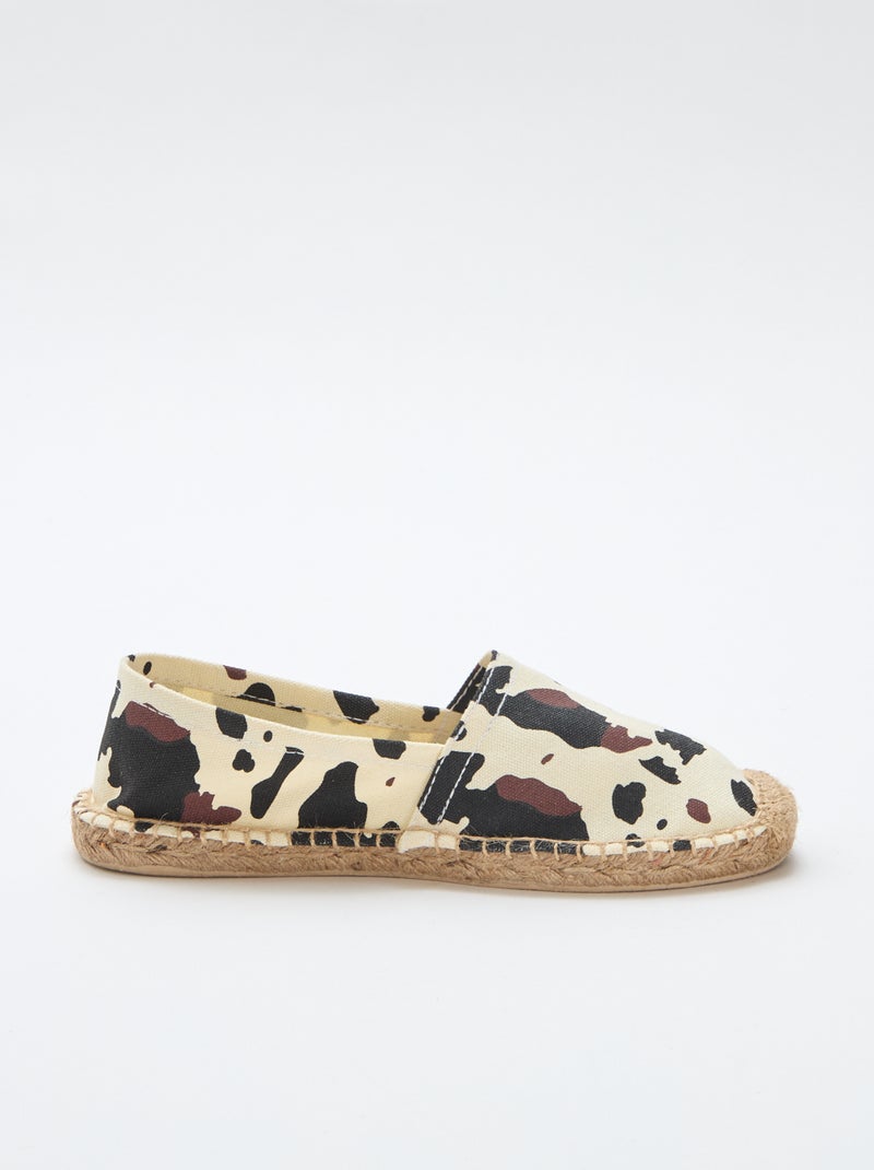 Alpargatas con estampado Marron - Kiabi
