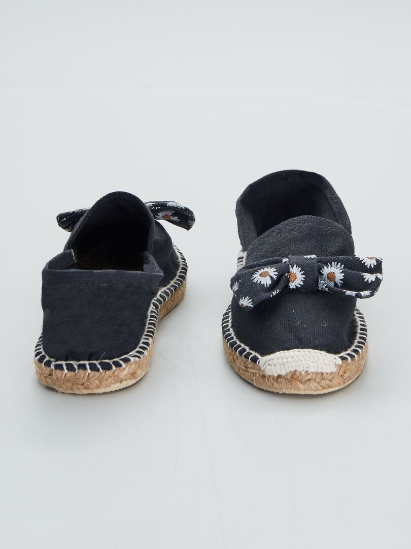 Alpargatas con lazos NEGRO - Kiabi