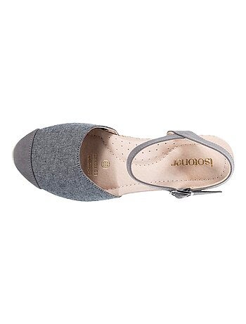 Alpargatas con tacón de 6 cm, ultracómoda, suela con memoria de forma Isotoner