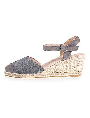 Alpargatas con tacón de 6 cm, ultracómoda, suela con memoria de forma Isotoner