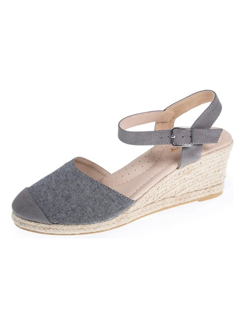 Alpargatas con tacón de 6 cm, ultracómoda, suela con memoria de forma  Isotoner - Kiabi