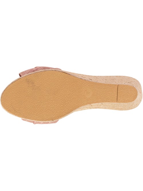 Alpargatas con tacón de 6 cm y Puntera abierta con detalle de lazo  Isotoner - Kiabi