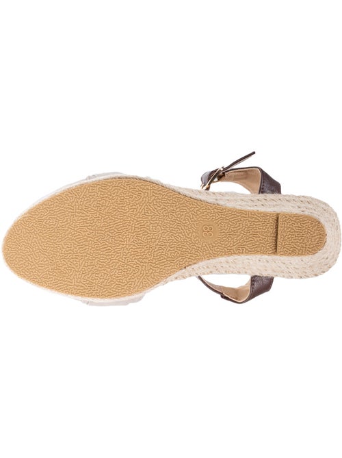 Alpargatas con tacón de 6 cm y Puntera abierta con detalle de lazo  Isotoner - Kiabi