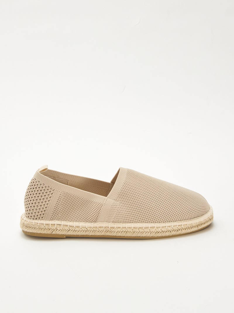 Alpargatas de malla Beige - Kiabi