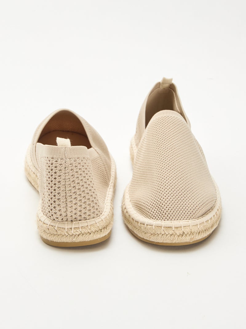 Alpargatas de malla Beige - Kiabi