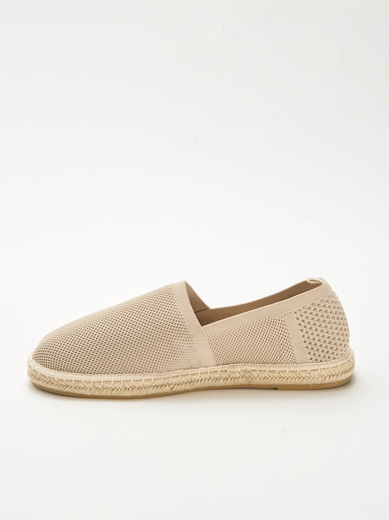 Alpargatas de malla Beige - Kiabi