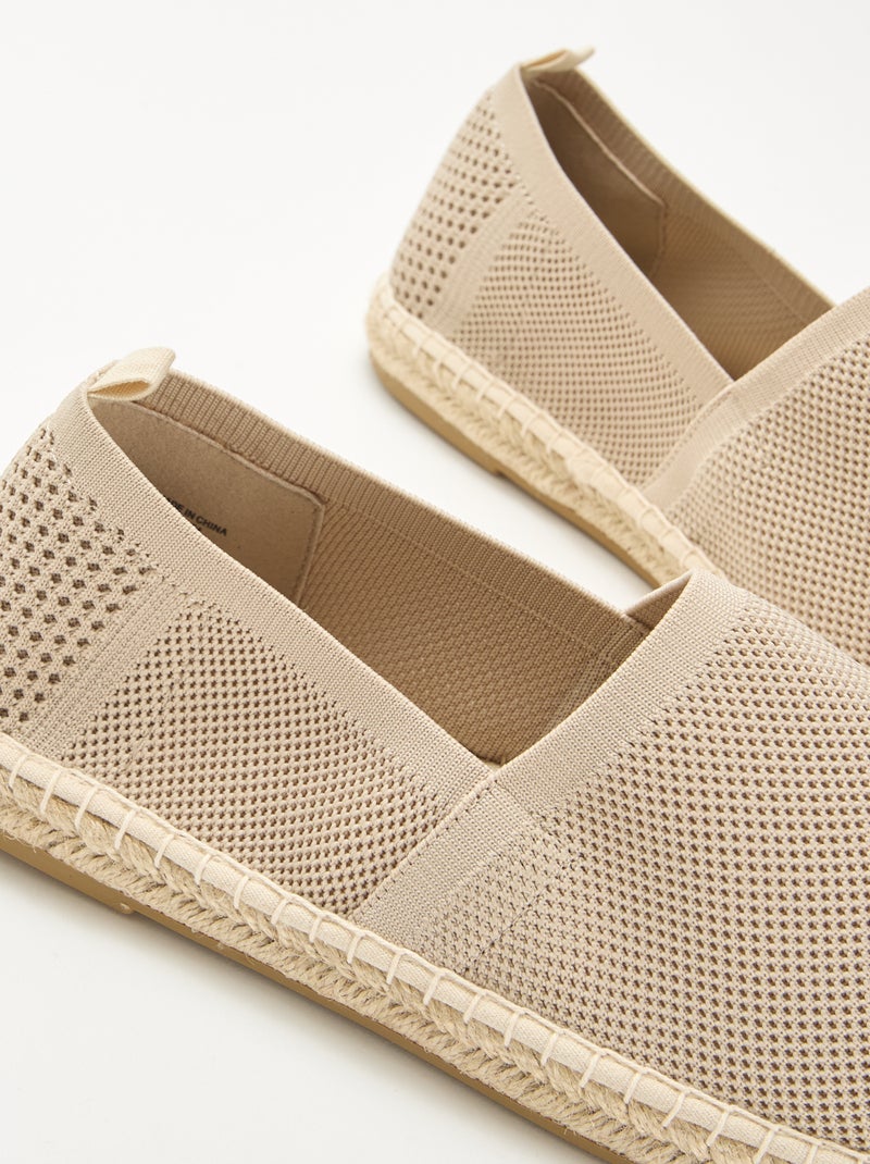 Alpargatas de malla Beige - Kiabi