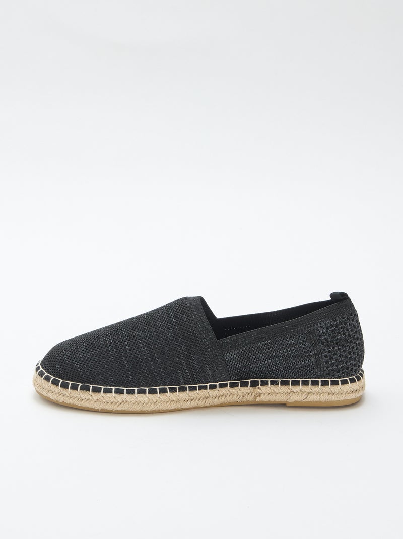 Alpargatas de malla Negro - Kiabi