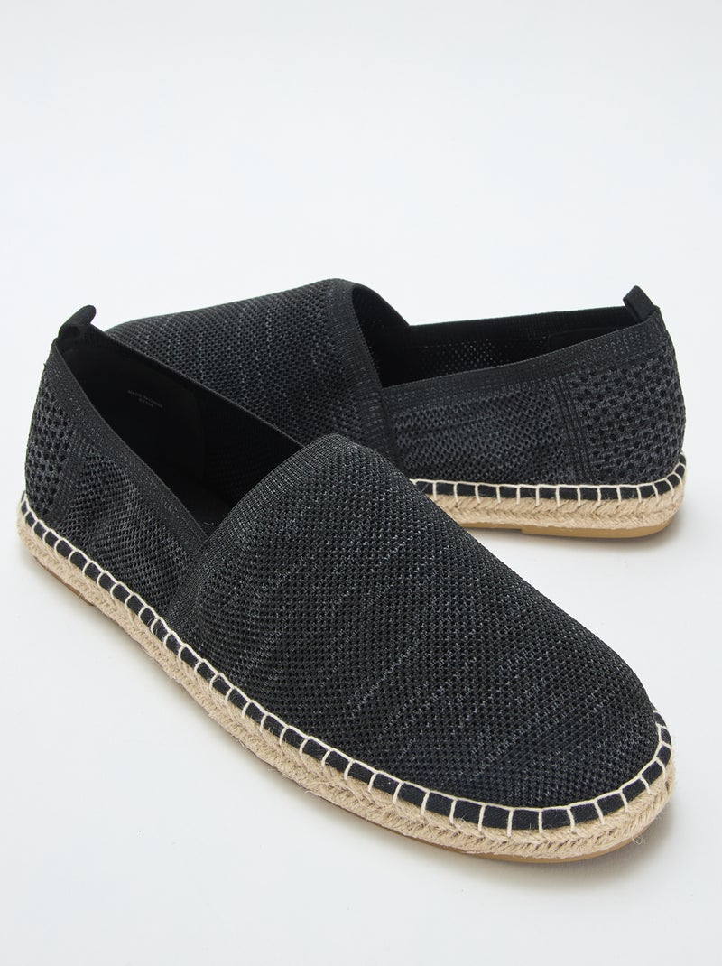 Alpargatas de malla Negro - Kiabi